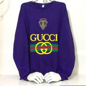 Purple Bootleg Gucci sweatshirt